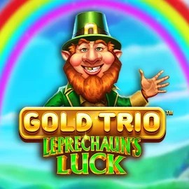 Gold Trio Leprechaun's Luck online game logo by Playtech on faircrowncasino.eu.com