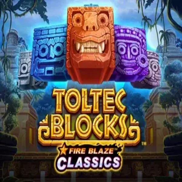 Fire Blaze: Toltec Blocks logo by Rarestone Gaming Fair Crown Casino